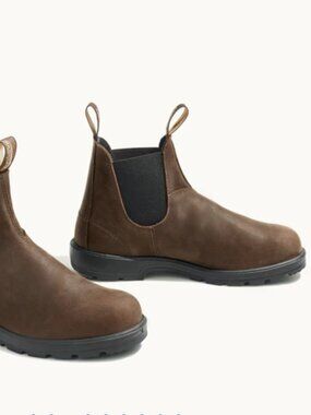 BLUNDSTONE WOMEN'S LEATHER BROWN CHELSEA BOOTS SIZE 9.5 (fits 8.5-9)